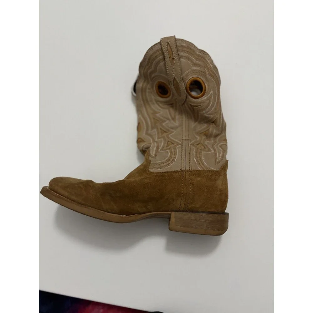 Durango Brown Suede Square Toe Women's Cowboy Boots 8